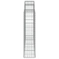 vidaXL Oblúkové gabionové koše 6 ks 200x30x120/140 cm pozink. železo
