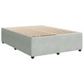 vidaXL LED boxspring posteľ s matracom Svetlosivá 140 x 200 cm Zamat
