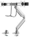 Neomounts Select  NM-D775DXSILVER / Flat Screen Desk mount (10-32") desk clamp/grommet / Silver Držák, VESA, stolní, pro 2 ploché monitory, úhloprícka 10"-32", náklon 20°, otácení 360°, rotace 360°, nosnost 16kg, stríbrný