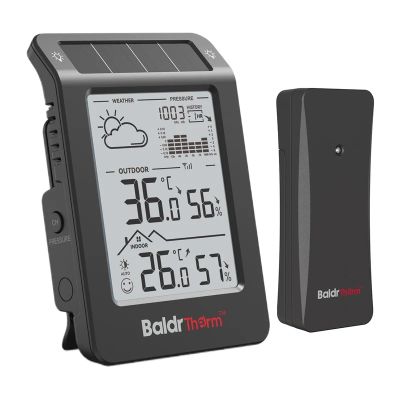 BALDRTHERM B0596WT2H2P-V1 – meteorologická stanica napájaná solárnou energiou (čierna)