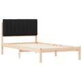 vidaXL Rám postele s čalúneným čelom Čierny 100 x 200 cm