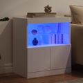 vidaXL Komoda s LED svetlami biela 60x37x67 cm