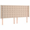 VidaXL Čelo postele kapučínové 183x16x118/128 cm umelá koža
