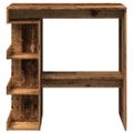 vidaXL Barový stôl s úložným stojanom Old Wood 100x48x101,5 cm