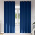 vidaXL Záclony na zatemnenie s krúžkami 2 ks Tmavomodrá 245 x 140 cm