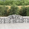 vidaXL Oblúkový gabionový kôš 12 ks 300x50x60/80 cm pozinkované železo