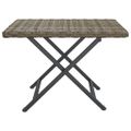 vidaXL Skladací stôl sivý 45x35x32 cm polyratan