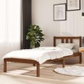 vidaXL Posteľný rám medový drevený masív 75x190cm malé jednolôžko