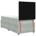 vidaXL LED boxspring posteľ s matracom Svetlosivá 80 x 200 cm Zamat