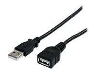 10ft USB 2.0 predlžovací kábel - 10ft USB samec samica kábel (USBEXTAA10BK) - Predlžovacia šnúra USB - USB (M) do USB (F) - USB 2.0 - 3 m - čierna - pre P/N: 35FCREADBK3, ICUSB2321F, ICUSB232PRO, ICUSB232V2, LTUB1MBK, MSDREADU2OTG, UUSBOTG