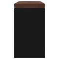 vidaXL Lavica na topánky čierna 103x30x48 cm spracované drevo