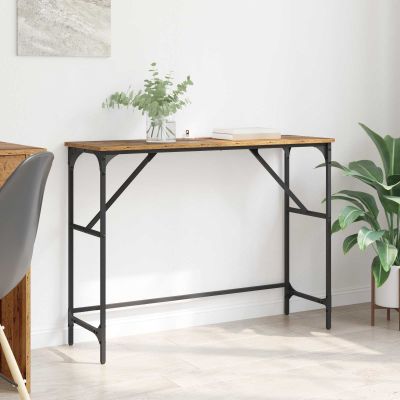 vidaXL Konzolový stôl Staré drevo 100 x 32 x 75 cm Kompozitné drevo