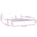 vidaXL Rám postele Dover tmavohnedá 200x200 cm látka
