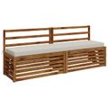 vidaXL Vankúš na lavičku SOEST 100% polyester Biela 180 x 40 x 8 cm