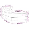 vidaXL Posteľný rám boxspring s matracom čierny 80x200 cm látka