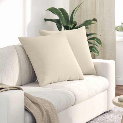 vidaXL Vankúše na pohovku 2 pcs Béžová 80 x 80 cm látka