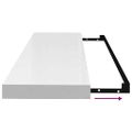 vidaXL Plávajúce nástenné police 4 ks, lesklé biele 90x23,5x3,8cm, MDF