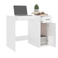 vidaXL Stôl vysoký lesk biely 100x49x75 cm spracované drevo
