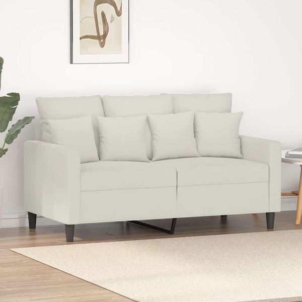 vidaXL 2-miestna pohovka krémová 120 cm zamat