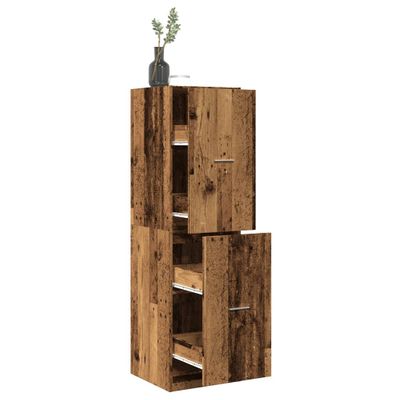 vidaXL Skrinka na lieky staré drevo 40x41x144,5 cm kompozitné drevo