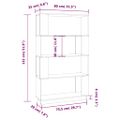 vidaXL Knižnica/deliaca stena biela 80x25x132 cm masívna borovica