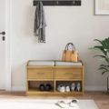 vidaXL Lavica do predsiene SANDNES 87x40x50 cm borovicový masív