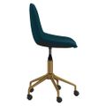 3086109 vidaXL Swivel Dining Chairs 6 pcs Blue Velvet(3x333499)