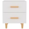 vidaXL Nočné stolíky 2 ks biele 40x35x47,5 cm