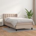 vidaXL Boxspring posteľ s matracom kapučínová 90x190 cm umelá koža