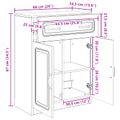 vidaXL Servírovacia skriňa Biela 66 x 34,5 x 87 cm Kompozitné drevo