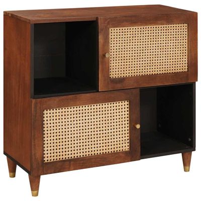 vidaXL Servírovacia skriňa Hnedá 80 x 33,5 x 75 cm Masívne mango drevo