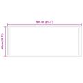 vidaXL Zrkadlo do kúpeľne s LED Priehľadná 100 x 40 cm tvrdené sklo