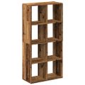 vidaXL Rozdeľovacia knižnica staré drevo 69,5x29x137,5 cm kompoz.drevo