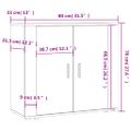 vidaXL Komoda sivý dub sonoma 80x33x70 cm spracované drevo