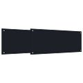 vidaXL Kuchynský obklad 2 ks Čierna 100 x 40 cm tvrdené sklo
