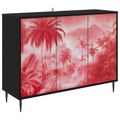 vidaXL Servírovacia skriňa AACHEN Čierny dub 102 x 33 x 76 cm
