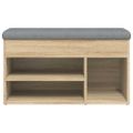 vidaXL Lavička na topánky dub sonoma 82x32x45,5 cm kompozitné drevo