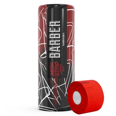 Červené jednorazové papierové goliere MARMARA BARBER Neck strip Red 500 ks