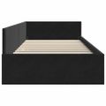vidaXL Rohový rám postele s čelnou doskou Čierna 90 cm x 200 cm Zamat