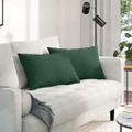 vidaXL Vankúše na pohovku 2 pcs Tmavozelená 60 x 40 cm