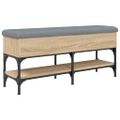 vidaXL Lavička na topánky dub sonoma 102x32x45 cm kompozitné drevo