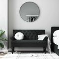 vidaXL Lavica s operadlom čierna 120x62x75,5 cm látka