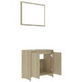 vidaXL 4-dielna súprava kúpeľňového nábytku, dub sonoma, drevotrieska