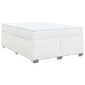 vidaXL Boxspring posteľ s matracom biela 140x200 cm umelá koža
