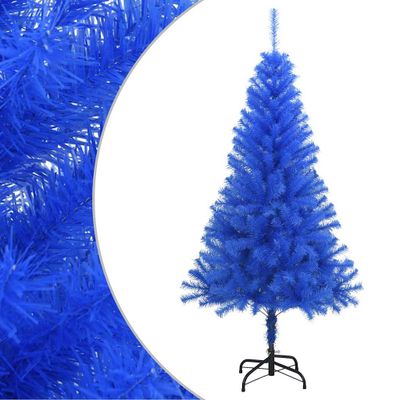 vidaXL Umelý vianočný stromček so stojanom, modrý 150 cm, PVC