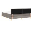vidaXL LED box s pružinami Sivohnedá 180 x 200 cm látka