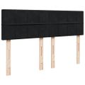 vidaXL Posteľný rám boxspring s matracom čierny 140x200 cm zamat