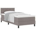 vidaXL Posteľ s pružinovým rámom Sivohnedá 90 x 190 cm látka