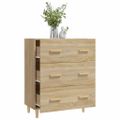 vidaXL Komoda dub sonoma 70x34x90 cm spracované drevo