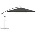 vidaXL Závesný záhradný slnečník, hliníková tyč 350 cm, antracitový